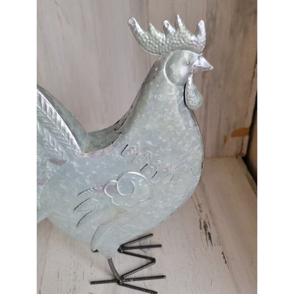 Large rooster chicken metal‎ hen bird standing home decor - Picture 4 of 7